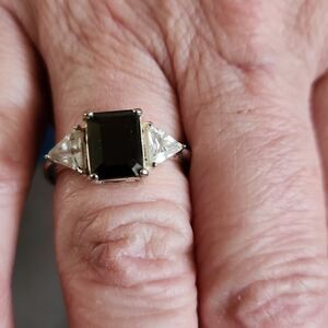 Black stone cocktail ring size 9